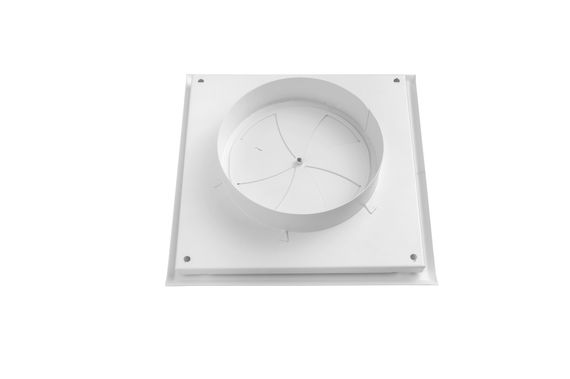 Диффузор приточно-вытяжной на магнитах регулируемый НДК-100 Снежок декоративный металлический белый матовый