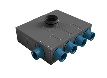 Воздухораспределительный коллектор однорядный AirDS, H=160 мм, 75*10. Стандарт (серый)