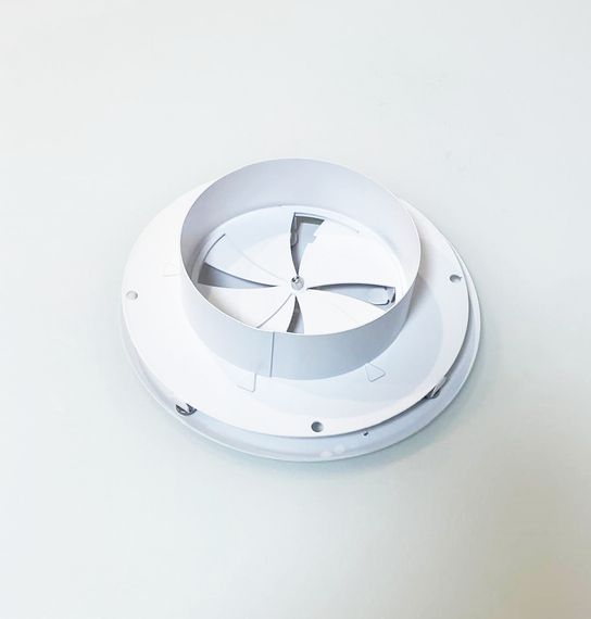 Диффузор приточно-вытяжной на магнитах регулируемый КНДБ-100 декоративный металлический белый