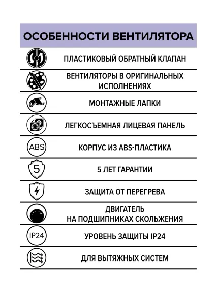 Вентилятор накладной WAVE D120 обр.клапан Black classic ERA