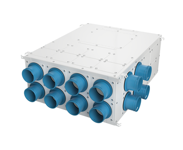 Воздухораспределительный коллектор двурядный шумопоглощающий H=200 мм AirDS, 75*24. Премиум (белый)