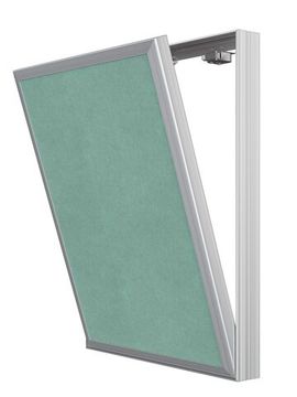 Люк ревизионный D Ceramo Base 300х400 скрытый монтаж съемный алюминий EVECS