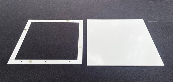 Металлический накладной съемный люк 150х150мм на магнитах