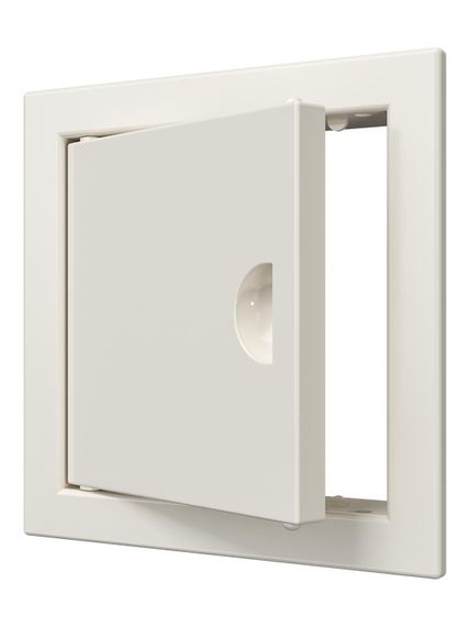 Люк ревизионный ЛР фланец 98х98 ручка 122х122 пластик Ivory EVECS