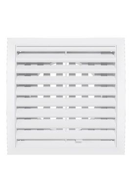 Решетка вентиляционная RRPF фланец D100 разъемная регулируемая 150x150 пластик ERA
