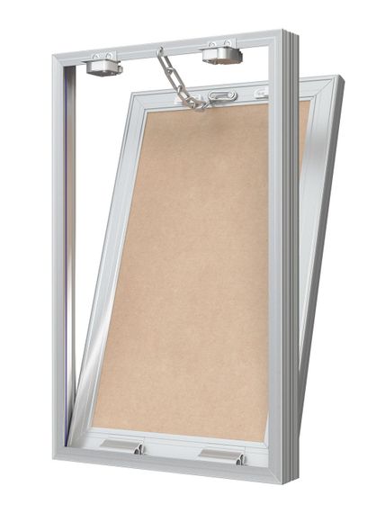 Люк ревизионный D Ceramo Base 250х400 скрытый монтаж съемный алюминий EVECS