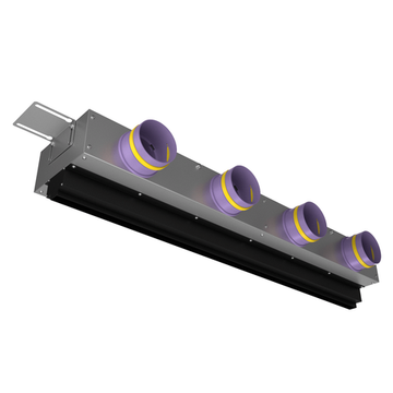 Provent VPNDG 1000х25/90×4 щелевой диффузор для гипсокартона с КСД на 4 выхода