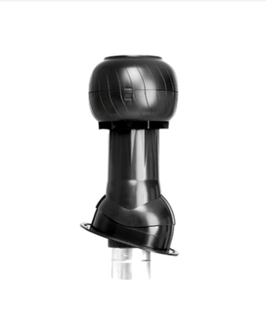 Готовый комплект, изолированный для фальцевой и готовой кровли из битумной черепицы d 110/160 мм, цвет черный RAL 9005, серия Static