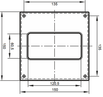 Накладка торцевая НПП 120х60 150х150 пластик ERA