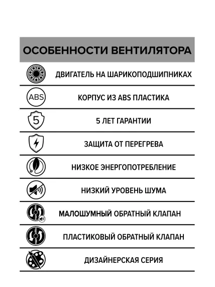 Вентилятор накладной BREEZE D100 обр.клапан Dark gray metal DICITI