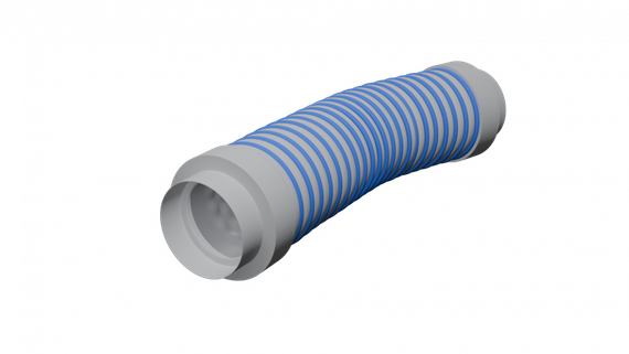 Flexag GL 160/600 гибкий шумоглушитель, D160, длина 600 мм