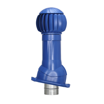 Готовый комплект, изолированный на скатные кровли из профильного листа МП-20 (С20) d 150/160 мм, цвет синий RAL 5005, серия Twister