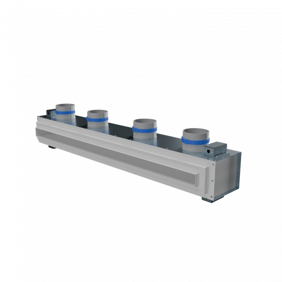 Flexag SH-1-1000-25-W щелевой диффузор с КСД под гипсокартон, белый