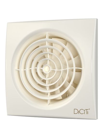 Вентилятор накладной AURA D100 обратный клапан Ivory DICITI