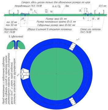 Люк под покраску Кратер d-500мм