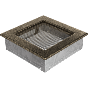 Решетка каминная Kratki Standard Чёрная латунь 17x17