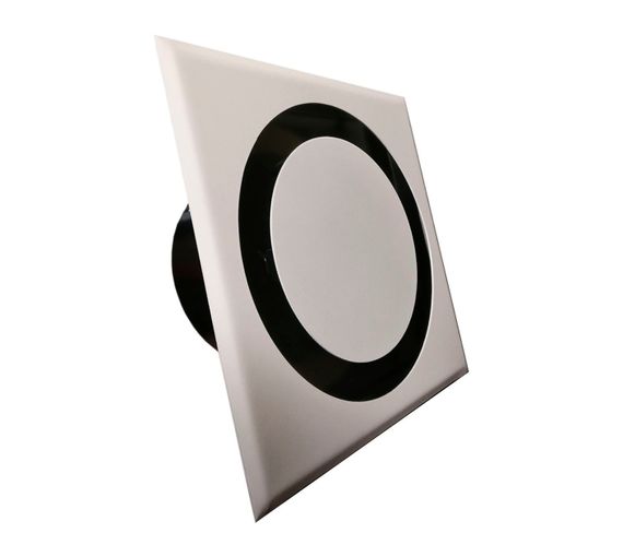 Диффузор приточно-вытяжной на магнитах регулируемый НД-160 декоративный металлический белый