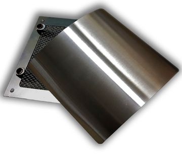 Решетка на магнитах РД-170 Нержавейка матовая с декоративной панелью 170х170 мм