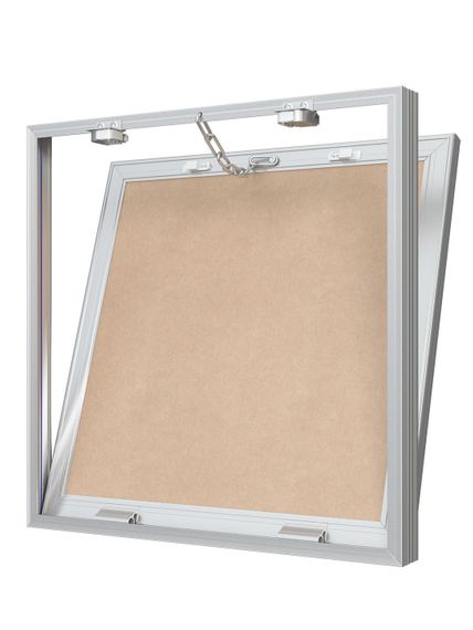 Люк ревизионный D Ceramo Base 400х400 скрытый монтаж съемный алюминий EVECS