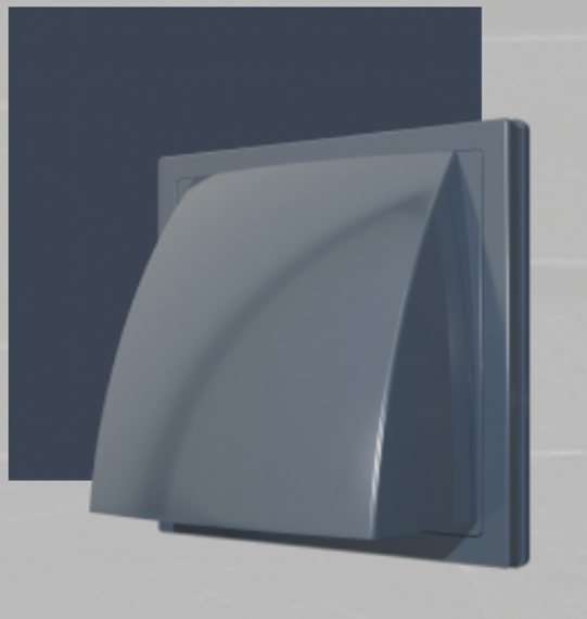 Клапан Инфильтрации Воздуха Airone КИВ-2 125 0.5м с пластиковым козырьком.