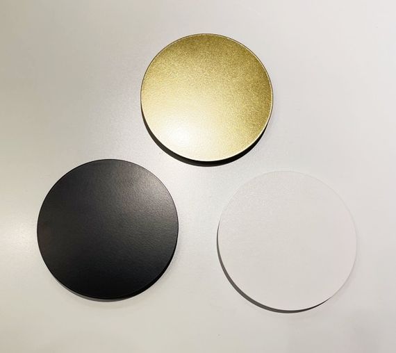 Решетка стальная на магнитах круглая РДК-120 золото металлик