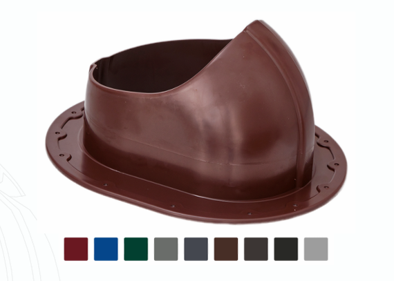 Проходной элемент для фальцевой кровли и готовой кровли из гибкой черепицы, серый графит RAL 7024, серия Static