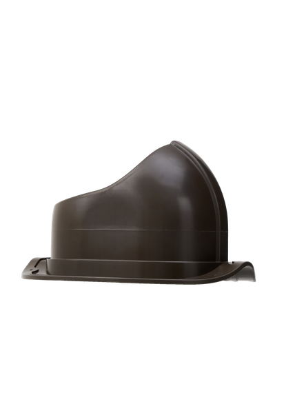 Проходной элемент для кровли из металлочерепицы Monterray, темно коричневый RAL 8019 (RR 32), серия Static