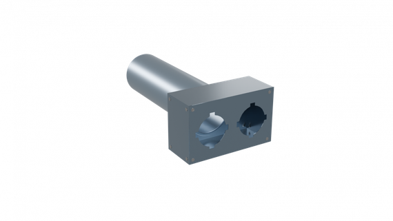 Flexag PWP-125/75x2 пленум вентиляционный прямой, D125, на 2 выxода, L=300 мм