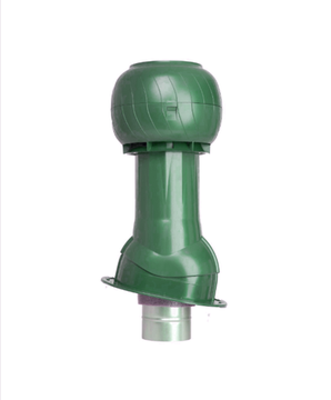 Готовый комплект, изолированный для фальцевой и готовой кровли из битумной черепицы d 125/160 мм, цвет зеленый RAL 6005, серия Static