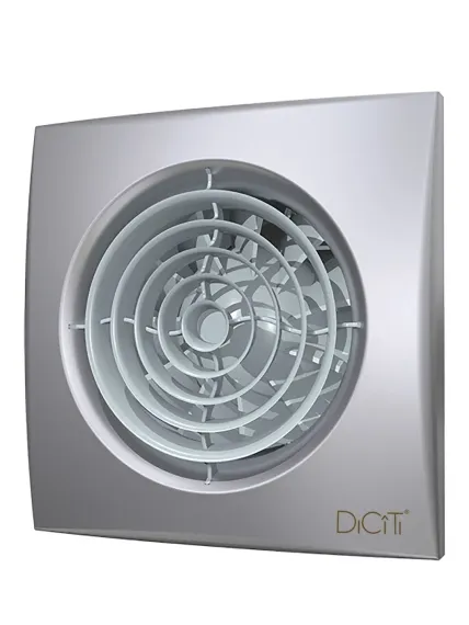 Вентилятор накладной ERA DiCiTi AURA 4C gray metal d100 с обратным клапаном