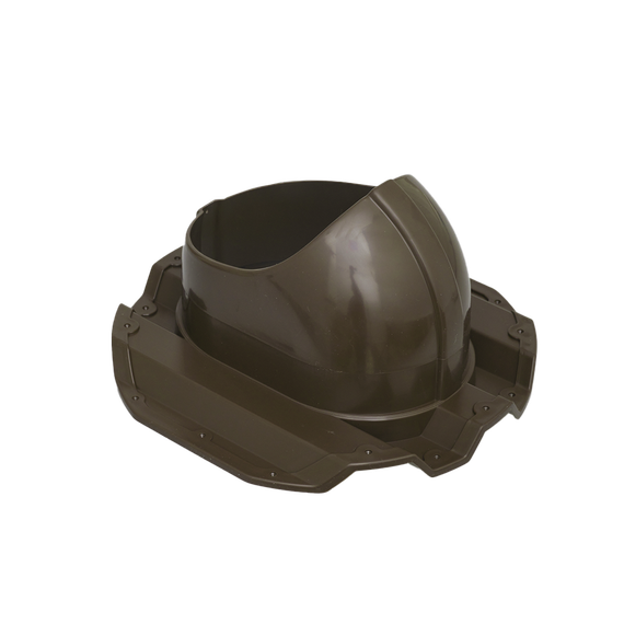 Готовый комплект, изолированный на скатные кровли из профильного листа МП-21 (С21) d 150/160 мм, цвет темно-коричневый RAL 8019, RR 32, серия Twister