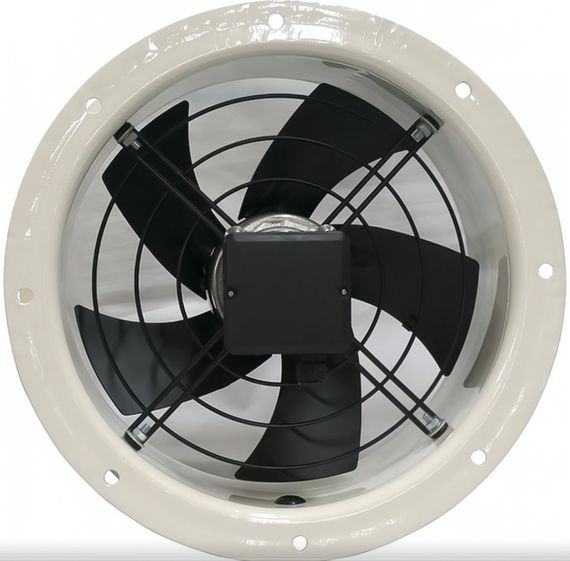 Осевой вентилятор на фланцах Ровен YWF(K)4D-400-ZT (Axial fans) with tube