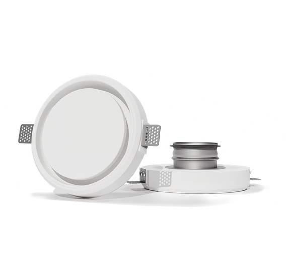 Диффузор под покраску скрытого монтажа SECRET RING 125/150 с приточно-вытяжным вентилятором