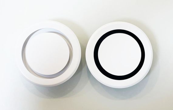 Диффузор приточно-вытяжной на магнитах регулируемый КНДБ-100 декоративный металлический белый