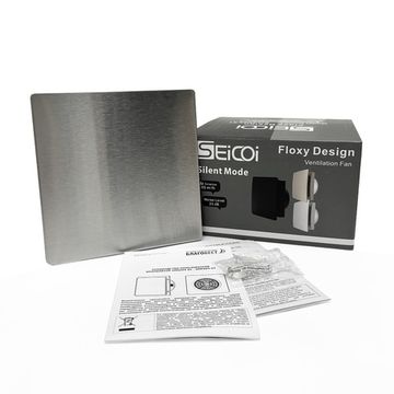 Вентилятор накладной Seicoi Floxy Design 100 Steel (SMAD04-01S) с укороченной панелью