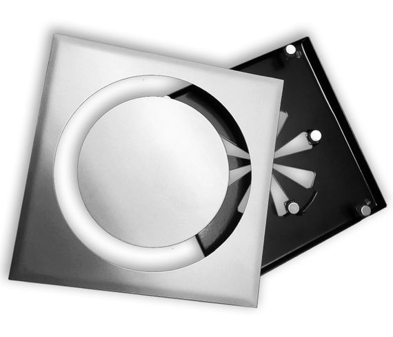 Диффузор приточно-вытяжной на магнитах регулируемый НД-160 декоративный металлический белый