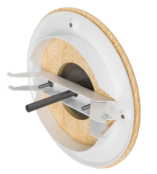 Анемостат DW металлический фланец D100 распорки D140 сосна ERA