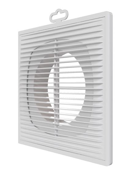 Решетка вентиляционная ПФ фланец D125 разъемная 209х209 пластик ERA