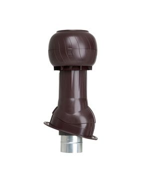 Готовый комплект, изолированный для фальцевой и готовой кровли из битумной черепицы d 110/160 мм, цвет коричневый RAL 8017, серия Static