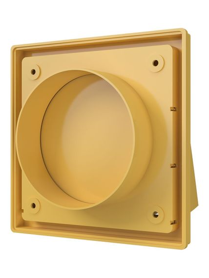 Выход стенной КФВ фланец D100 обр.клапан 150x150 ASA Ivory ERA