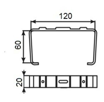Держатель ДКП 60х120 пластик ERA
