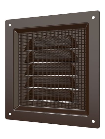 Решетка вентиляционная МЭ сетка 125х125 окрашенная сталь Brown ERA