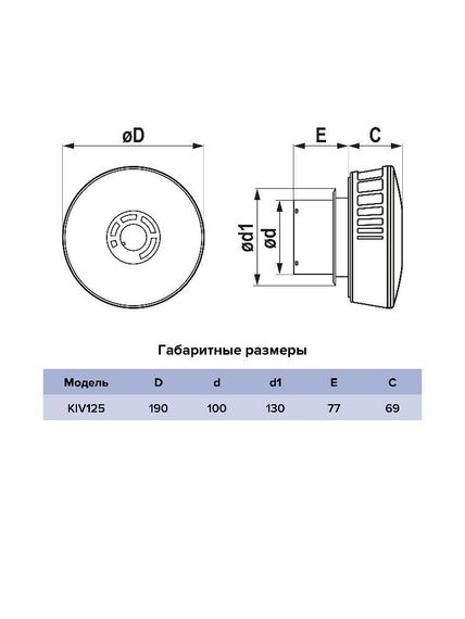 Оголовок KIV D125 с фильтрующим элементом ERA