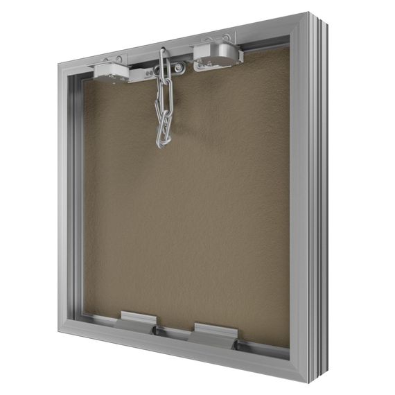 Люк ревизионный D Ceramo Base 600х600 скрытый монтаж съемный алюминий EVECS