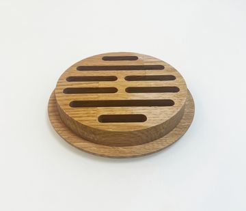 Деревянная врезная решетка Visioner d 120мм. (посадка 105мм. из дуба)