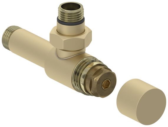 Вентиль Сунержа угловой под шестигранник (G 1/2&quot; НР х G 1/2&quot; НР)