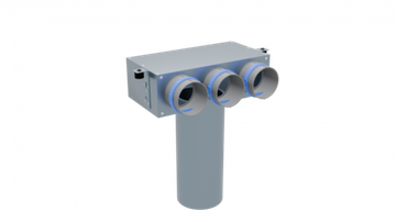 Flexag PCP-125/75x3 пленум вентиляционный потолочный, D125, на 3 выxода, L=300 мм