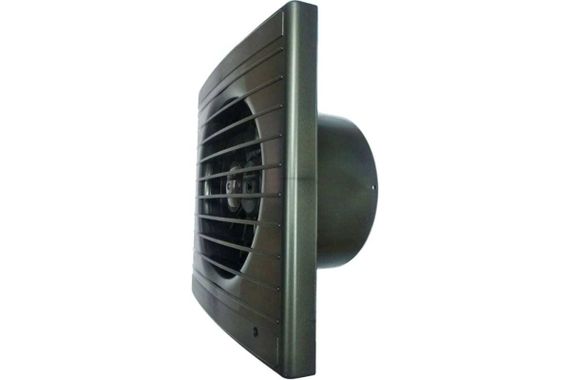 Вентилятор осевой, вытяжной, ВИЕНТО 100С STILL (130 м3), gray metal