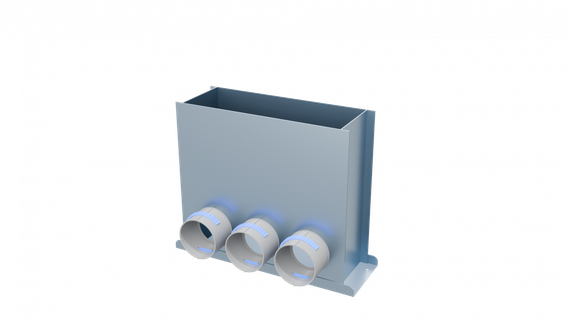 Flexag PFP-300x103/75x3 пленум напольный, 300x100, на 3 выxода