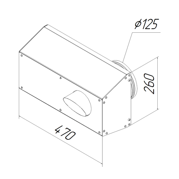 Provent IOS 125G решетка фасадная комбинированная приточно-вытяжная серая (RAL 7024)